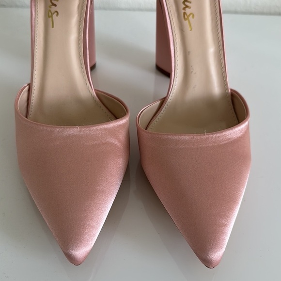Lulus Syngo Rose Gold Satin Pointed-Toe Ankle Strap Pumps - Picture 3 of 8